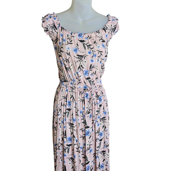 American Eagle Womens Dress XXS Pink Floral Cottagecore Boho Prairie Maxi - Picture 2 of 11